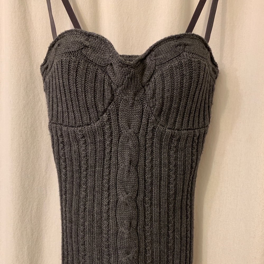 Guess sweater tank top (gray) with built in bra